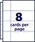 Avery Clear Business Card Organizer Pages for 5.5" x 8.5" Mini Binders, Pack of 5 Holds 40 Cards, 4 Packs, 20 Pages Total (76025)